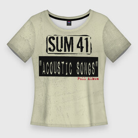 Женская футболка 3D Slim с принтом Sum 41  The Acoustics (Full Album) в Курске,  |  | deryck whibley | sum 41 | группа | дерик уибли | музыка | панк | панк рок | песни | рок | рок группа | сам 41 | сам фоти уан | сам фоти уансам | сам41 | сум 41 | сум41