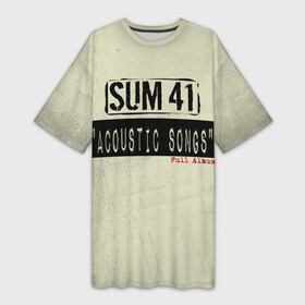 Платье-футболка 3D с принтом Sum 41  The Acoustics (Full Album) в Курске,  |  | deryck whibley | sum 41 | группа | дерик уибли | музыка | панк | панк рок | песни | рок | рок группа | сам 41 | сам фоти уан | сам фоти уансам | сам41 | сум 41 | сум41