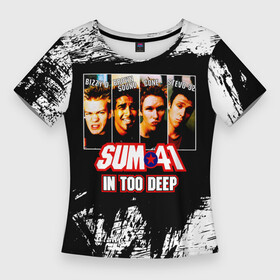 Женская футболка 3D Slim с принтом In Too Deep  Sum 41 в Курске,  |  | deryck whibley | sum 41 | группа | дерик уибли | музыка | панк | панк рок | песни | рок | рок группа | сам 41 | сам фоти уан | сам фоти уансам | сам41 | сум 41 | сум41