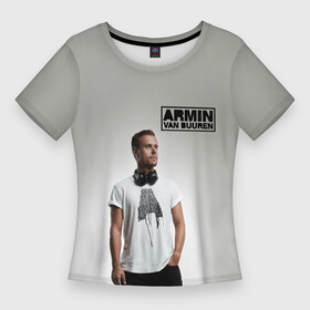 Женская футболка 3D Slim с принтом Армин ван Бюрен в Курске,  |  | Тематика изображения на принте: a state of trance | armada | armin | armin van buuren | asot | buuren | dj | house | techno | trance | van | армин | армин ван бюрен | бюрен | ван | диджей | техно | транс | хауc