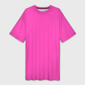 Платье-футболка 3D с принтом Яркий розовый из фильма Барби в Курске,  |  | Тематика изображения на принте: костюм из фильма барби | розовый цвет | фильм барби | яркий розовый | ярко розовый цвет