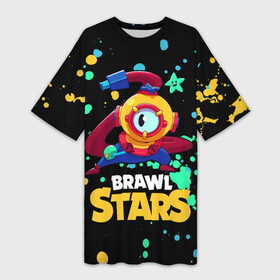 Платье-футболка 3D с принтом Otis Brawl Stars в Курске,  |  | brawl stars | faraotis | otis | otis brawl stars | бравл старс | отис | отис бравл старс | фараотис