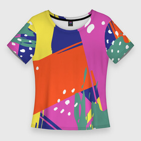 Женская футболка 3D Slim с принтом Красочная летняя картинка  Fashion trend в Курске,  |  | abstraction | color | fashion | mood | summer | абстракция | лето | мода | настроение | цвет