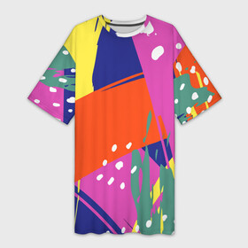 Платье-футболка 3D с принтом Красочная летняя картинка  Fashion trend в Курске,  |  | abstraction | color | fashion | mood | summer | абстракция | лето | мода | настроение | цвет