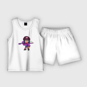 Детская пижама с шортами хлопок с принтом Bibi  Brawl Stars в Курске,  |  | bibi | brawl stars | game | биби | бравел старс | игры | персонажи