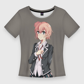 Женская футболка 3D Slim с принтом Юи Юигахама  OreGairu в Курске,  |  | anime | hamachi | oregairu | rabukome wa machigatteiru | yahari ore no seishun | yui yuigahama | аниме | анимэ | как и ожидалось моя | комедия не складывается | подростковая романтическая | юи юигахама