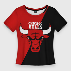 Женская футболка 3D Slim с принтом Chicago Bulls NBA в Курске,  |  | chicago bulls | nba | баскетбол | нба | чикаго буллз