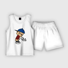 Детская пижама с шортами хлопок с принтом Маленький Хулиган Писающий мальчик в Курске,  |  | дети | мальчик | писающий мальчик | ребенок | хулиган