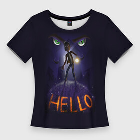 Женская футболка 3D Slim с принтом Hello Neighbor  Привет сосед HELLO в Курске,  |  | hello neighbor | видеоигра | игра | ник рот | привет сосед | сосед | теодор питерсон