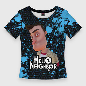 Женская футболка 3D Slim с принтом Hello Neighbor  Привет сосед  Ник Рот в Курске,  |  | hello neighbor | видеоигра | игра | ник рот | привет сосед | сосед | теодор питерсон