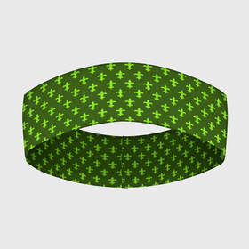 Повязка на голову 3D с принтом Зеленый узоры крестиком в Курске,  |  | абстрактные | абстракция | геометрия | классика | классические | нейтральные | спокойные | узор | узоры