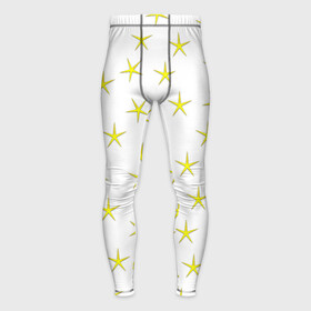 Мужские тайтсы 3D с принтом Золотые звезды на белом фоне в Курске,  |  | геометрия | желтый | звезды | золотой | несимметричный | узор