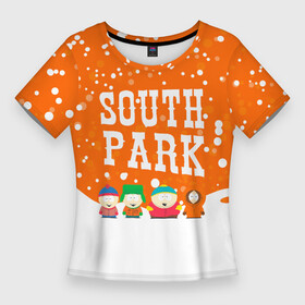Женская футболка 3D Slim с принтом Южный Парк  краска  крапинки в Курске,  |  | south park | sp | батерс | баттерс | гарисон | кайл брофловски | картман | кеннет | кенни | маккормик | марш | мистер | ренди | саус парк | сауспарк | стэн | стэнли | твик | эрик | южный парк | юп