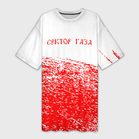 Платье-футболка 3D с принтом Сектор Газа  красный мазок в Курске,  |  | газа | группа | клинских | панк | рок | сг | сектор | сектор газа | фолк | хард | хой | юра | юрий | юрка