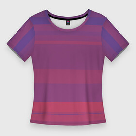 Женская футболка 3D Slim с принтом Закатные линии в Курске,  |  | бирюзовый | вечер | геометрия | закат | лазурный | лиловый | линии | море | морская волна | морской | небесный | розовый | сине зеленый | сиреневый