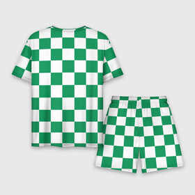 Мужской костюм с шортами 3D с принтом ФК Ахмат на фоне бело зеленой формы в квадрат в Курске,  |  | 1958 | ахмат | ахмат сила | грозный | квадрат | сила | фк ахмат | форма | футбол | чечня