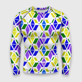 Мужской рашгард 3D с принтом Разноцветный неоновый геометрический узор в Курске,  |  | Тематика изображения на принте: геометрические фигуры | геометрический узор | неоновый зеленый | неоновый узор | разноцветный | фиолетовый