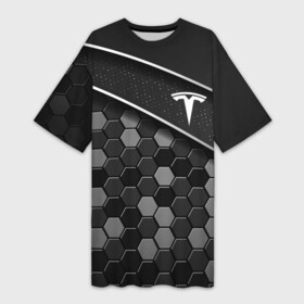 Платье-футболка 3D с принтом TESLA  ТЕХНОЛОГИЧЕСКАЯ БРОНЯ в Курске,  |  | brand | car | elon mask | logo | model 3 | model s | model x | model y | tesla | tesla motors | tesla roadster | tesla s | авто | бренд | илон | илон маск | лого | маск | машина | родстер | тесла | тесла х | тесло | тэсла | электрокар | элон