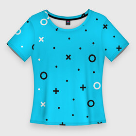 Женская футболка 3D Slim с принтом X O Плюсы и ноли в Курске,  |  | 