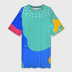 Платье-футболка 3D с принтом Geometry collor в Курске,  |  | абстрактные | геометрия | классика | классические | нейтральные | спокойные | узор | узоры