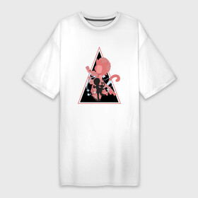 Платье-футболка хлопок с принтом Genshin impact Dione Art в Курске,  |  | cryo | dione | genshin | impact | геншин | диона | импакт | крио