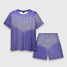 Мужской костюм с шортами 3D с принтом Неоновые кубы  оптическая иллюзия в Курске,  |  | 3d | 3д | куб | кубы | неон | неоновая | неоновые | неоновый | оптическая иллюзия