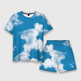 Мужской костюм с шортами 3D с принтом Небо в облаках в Курске,  |  | небо | облака | природа | тучи | фото