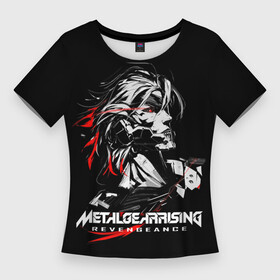 Женская футболка 3D Slim с принтом Metal Gear Rising  game hero в Курске,  |  | metal gear | metal gear rising | mgr | mgr revengeance | revengeance | мгр | метал гир райзинг | метал гир райзинг ревендженс | метал гир ризинг