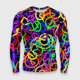 Мужской рашгард 3D с принтом Неоновый беспорядок в Курске,  |  | gradient | neon | neon stripes | pop | rainbow | stripes | texture | абстрактный рисунок | абстракция | градиент | граффити | каракули | красочный узор | линии | неоновый принт | орнамент | полосы | поп | радужный