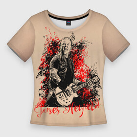 Женская футболка 3D Slim с принтом Джеймс Хетфилд в Курске,  |  | арт | графика | джеймс хетфилд | металлика | музыка | певец