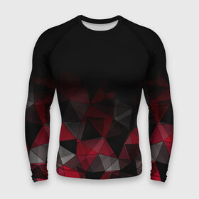 Мужской рашгард 3D с принтом Черно красный геометрический в Курске,  |  | Тематика изображения на принте: abstract | black | black and red | geometric | gradient | gray | ombre | polygonal | red | triangles | абстрактный | геометрический | градиент | красный | омбре | полигональный | серый | треугольники | черно красный | черный | черный и красный