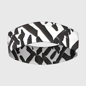 Повязка на голову 3D с принтом Маскировочные узоры в Курске,  |  | black | disguise | gray | lines | pattern | stripes | white | белый | маскировка | полосы | серый | узоры | чернобелый | черный