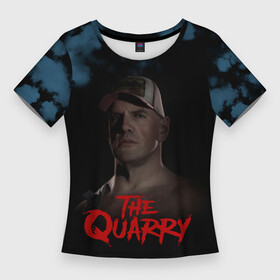 Женская футболка 3D Slim с принтом The Quarry killer в Курске,  |  | quarry | игра про летний лагерь | игры | карьер