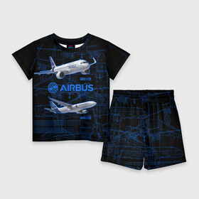 Детский костюм с шортами 3D с принтом Airbus A320 в Курске,  |  | Тематика изображения на принте: airbus a320 | aircraft | drawings | fly | medium haul | narrow body | летит | самоллет | среднемагистральный | узкофюзеляжный | чертежи