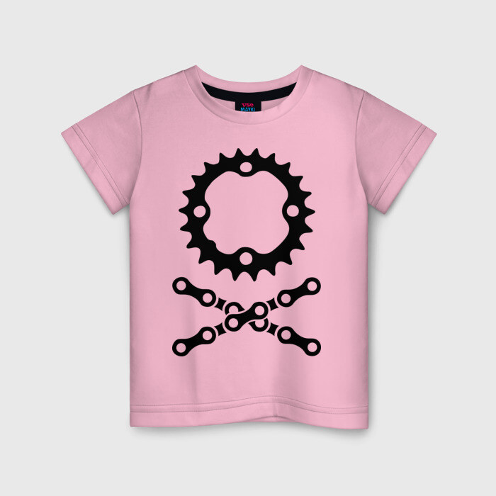Детская футболка хлопок Велосипедная цепь и звездочка фото