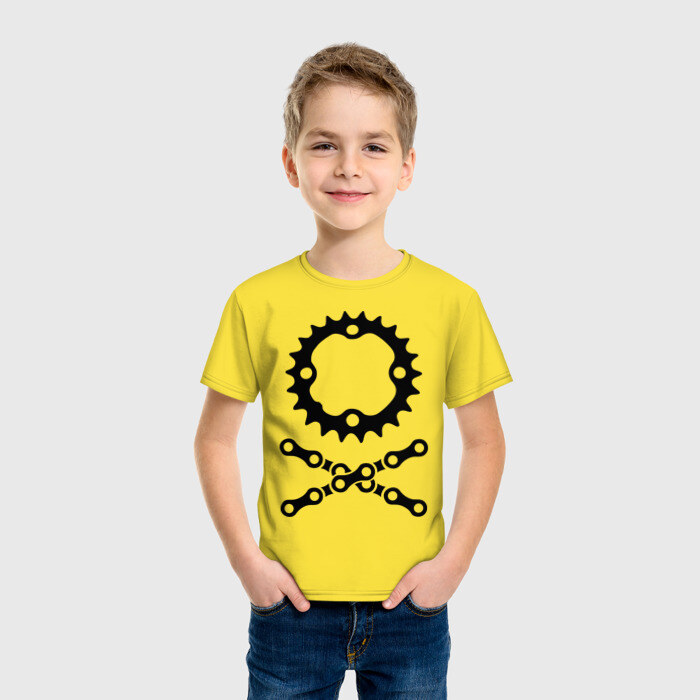 Детская футболка хлопок Велосипедная цепь и звездочка фото