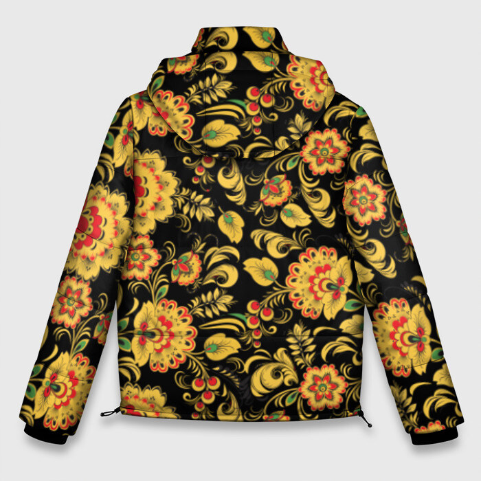 Мужская зимняя куртка 3D Хохлома фото
