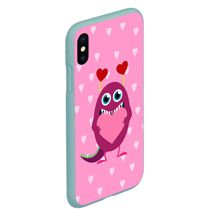 Чехол для iPhone XS Max матовый Чудик с сердцем фото