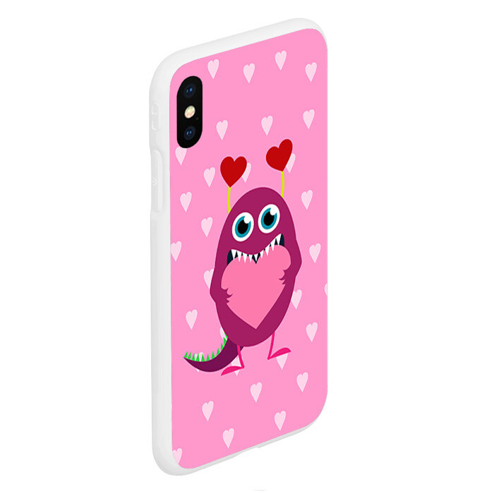 Чехол для iPhone XS Max матовый Чудик с сердцем фото