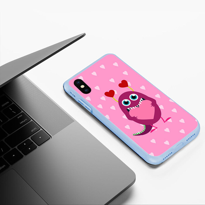 Чехол для iPhone XS Max матовый Чудик с сердцем фото