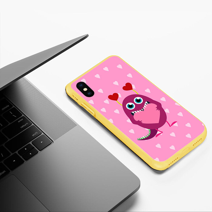 Чехол для iPhone XS Max матовый Чудик с сердцем фото