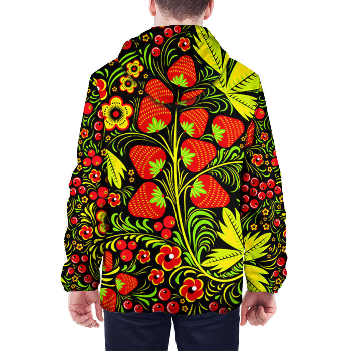 Мужская куртка 3D Роспись Хохлома 1 фото