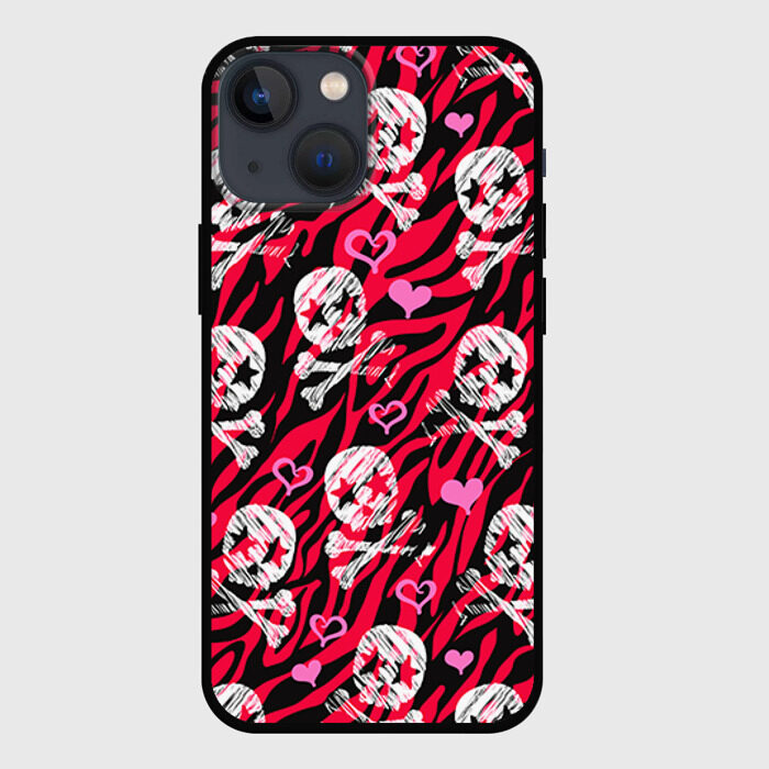 Чехол для iPhone 13 mini Камуфляж с черепками фото