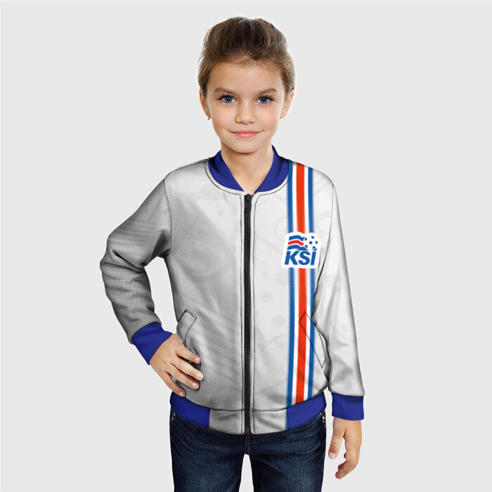 Детский бомбер 3D Форма сборной Исландии по футболу фото