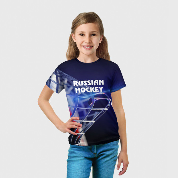 Детская футболка 3D Русский хоккей фото