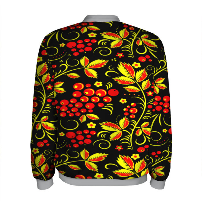 Мужской бомбер 3D Хохлома фото