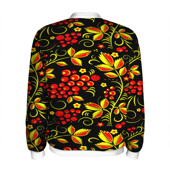 Мужской бомбер 3D Хохлома фото