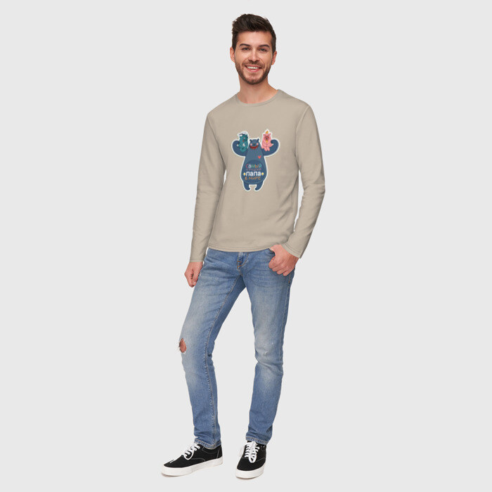 Мужской лонгслив хлопок Самый Лучший Папа В Мире фото