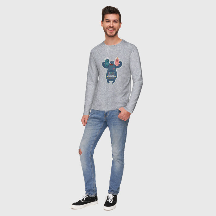 Мужской лонгслив хлопок Самый Лучший Папа В Мире фото