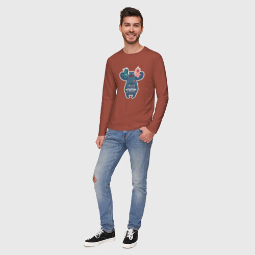 Мужской лонгслив хлопок Самый Лучший Папа В Мире фото